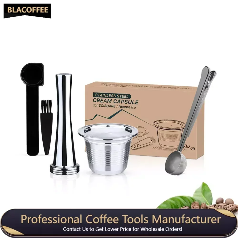 

Reusable Coffee Filter Stainless Steel Refillable Reusable Capsule Coffee Capsule Filter Pod for SCISHARE Maker Crema Cup