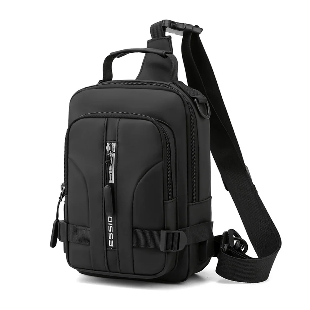 Homens anti-roubo peito saco de ombro usb carregamento crossbody pacote à prova dwaterproof água viagem sling pacote sacos do mensageiro para o sexo