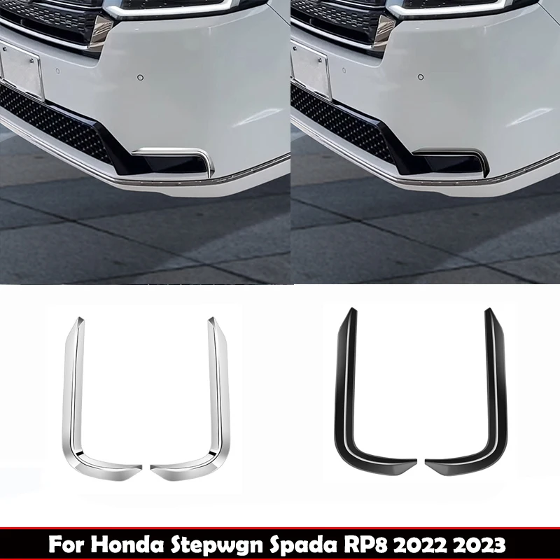 

Для Honda Stepwgn Spada RP8 2022 2023 2024 ABS черный передний бампер передние противотуманные фары рамка противотуманная фара крышка внешние аксессуары