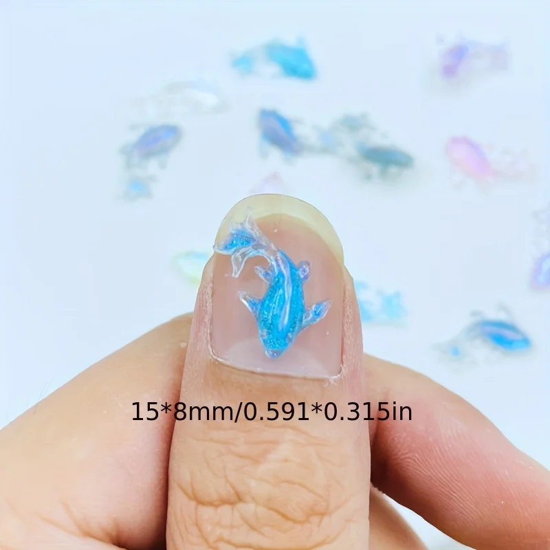 100pcs Cute Mini Shiny Goldfish Made of Resin Material Ocean Themed DIY Decoration Simulated Koi Model Handmade Jewelry Making