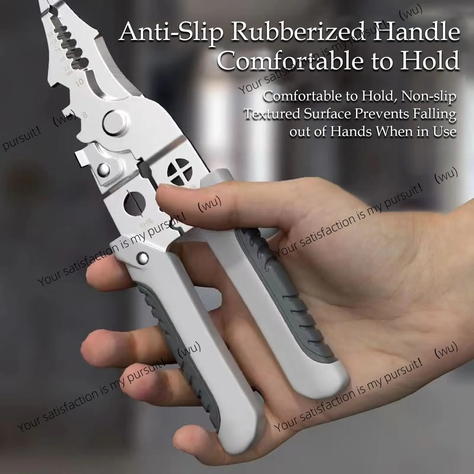 Multifunctional Electrician Pliers, 6-in-1 Wire Stripper Separator, Cutting and Crimping Tool for Cable Repair and Installation