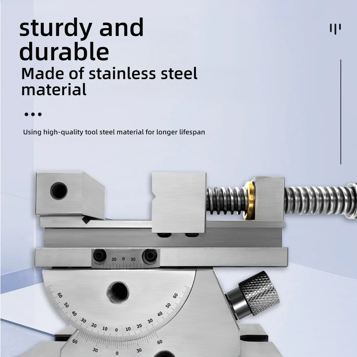 Universal Flat Jaw Precision Vise, Rotating vise,3 inches, 360° Rotation Adjustable angle, Vertical tilt up to 50°