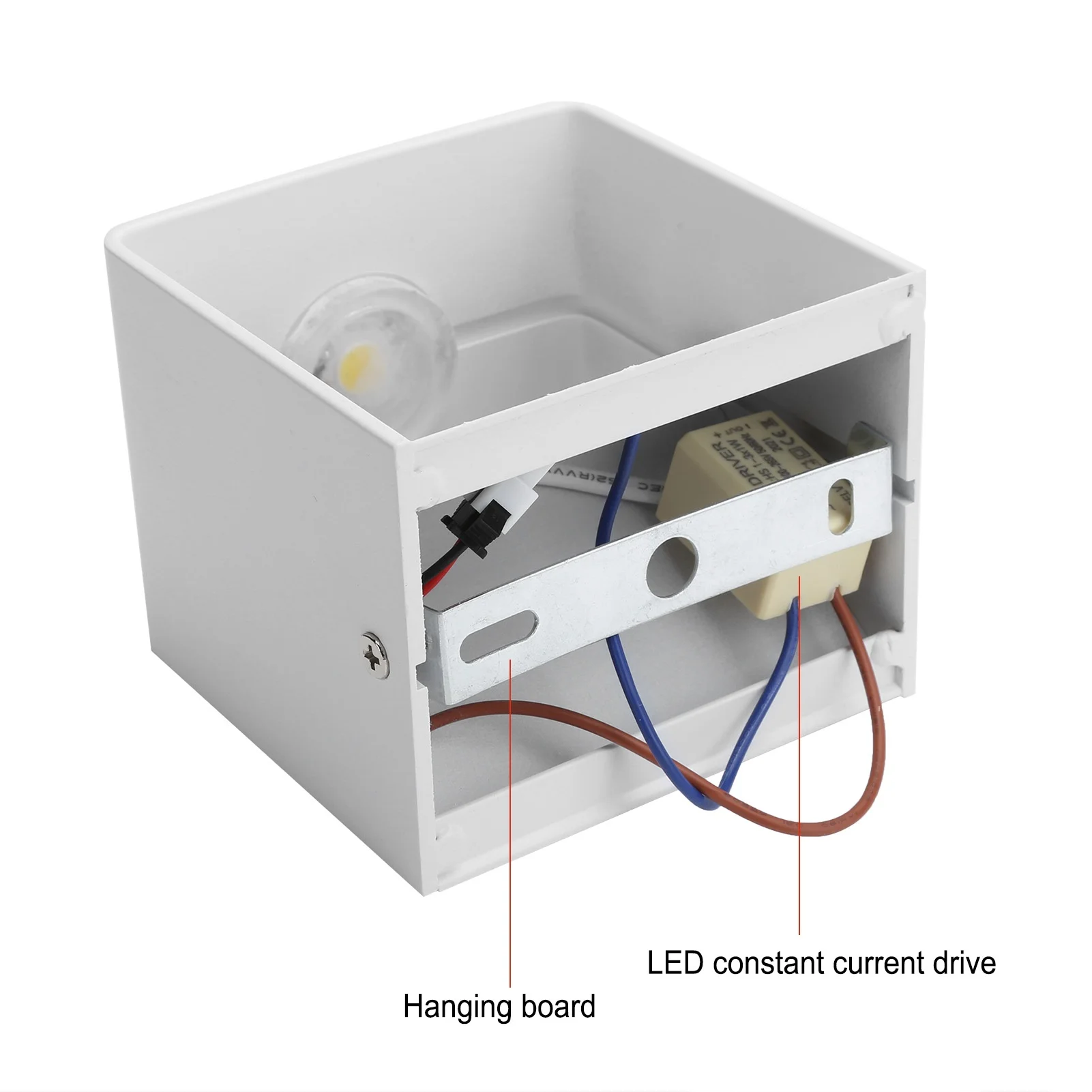 LED Wall Light Outdoor Waterproof IP65 Porch Garden Wall Bedroom Bedside Lamp AC85‑265V 3WWhite Shell Cold White Light