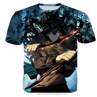 Men_women Summer Fashion Anime Solo Leveling 3D Printed T-shirt Casual Harajuku T Shirts Streetwear Oversized Tops Tees