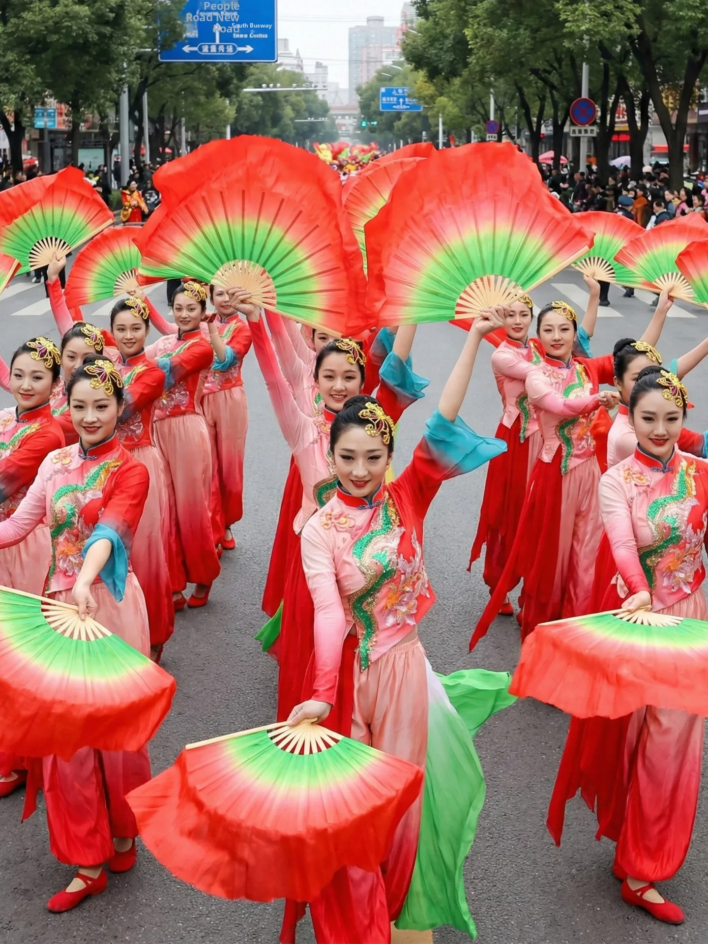 

New 2026 Yangko Dance Performance Costume Women's Waist Drum Festive Opening Fan Dance Clothes Ethnic Stage Performance Outfit