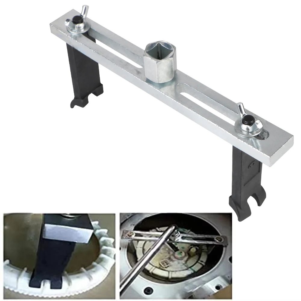 

Car Repair Tools Adjustable Removal Tool 2 Claw Gasoline Pump Wrench Universal For Straight Bending Fuel Tank Pump Disassembly