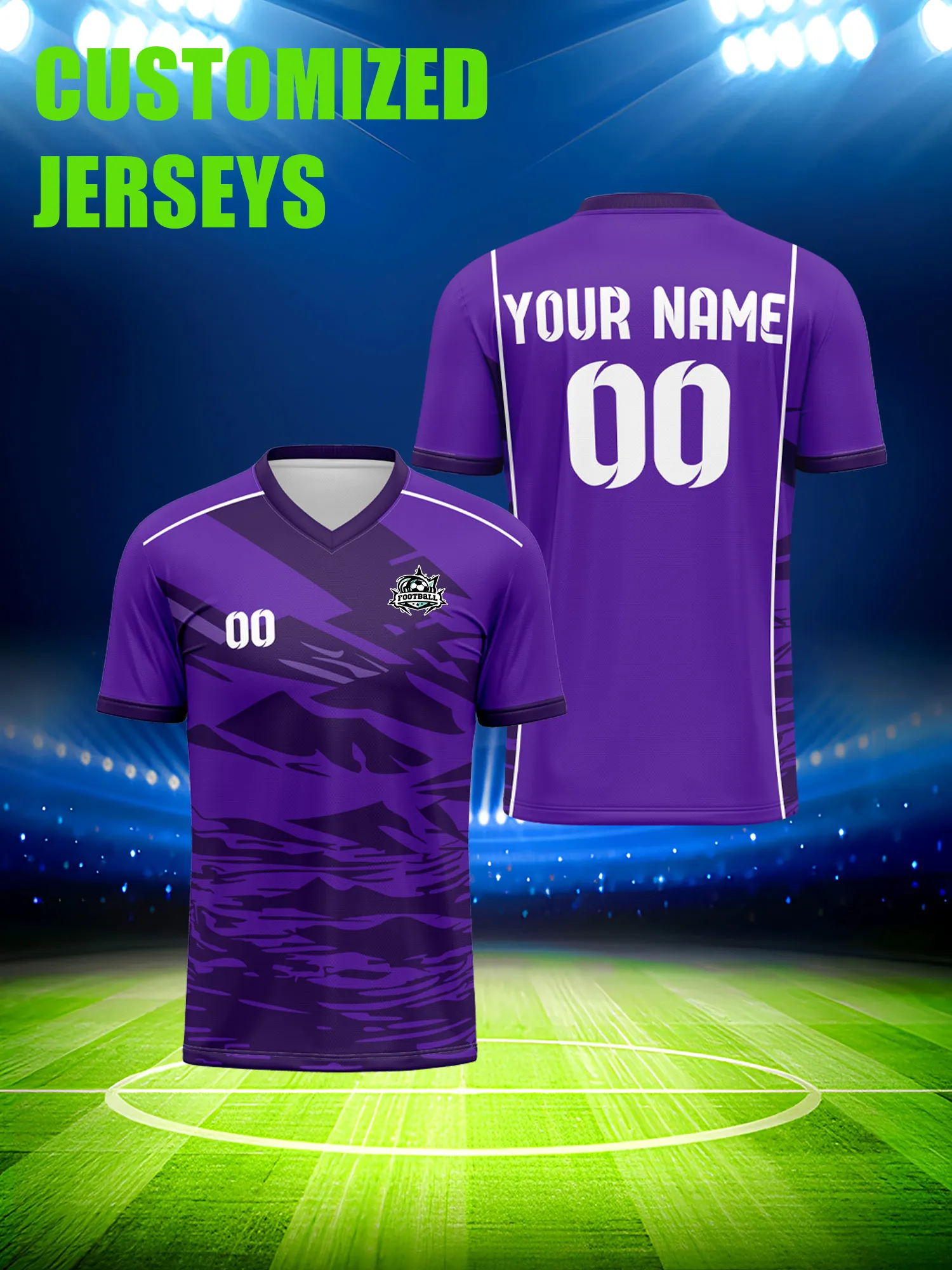 Camiseta de fútbol personalizada con imagen, número y nombre personalizados, envío rápido, regalo de fútbol duradero para niños
