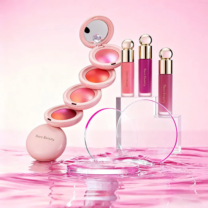 Cosméticos de marca, 11 colores, textura mate, polvo líquido, crema, colorete en polvo, barra de representación de Color Natural, líquido de cobre antiguo INS