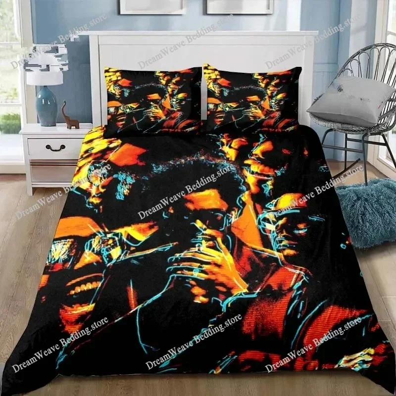 

XO The Weeknd Bedding Set Single Double Queen King Size 3D Printed Bed Sheet Set for Bedroom New Duvet Cover Bed Luxury Gift9639