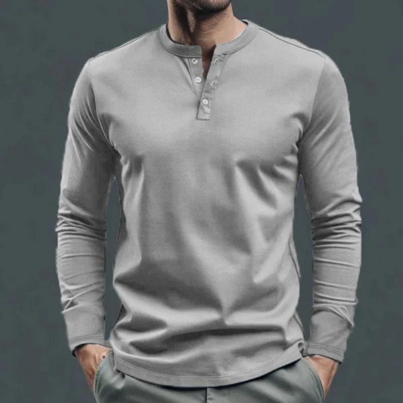 2024 autumn men's round neck long sleeved T-shirt Amazon loose fitting pullover casual long sleeved men's T-shirt