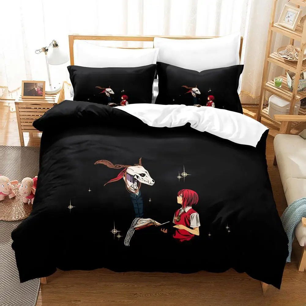 3D Print Anime The Ancient Magus' Bride Bedding Set Single Twin Full Queen King Size Bed Set Adult Kid Bedroom Duvet Cover Sets 2