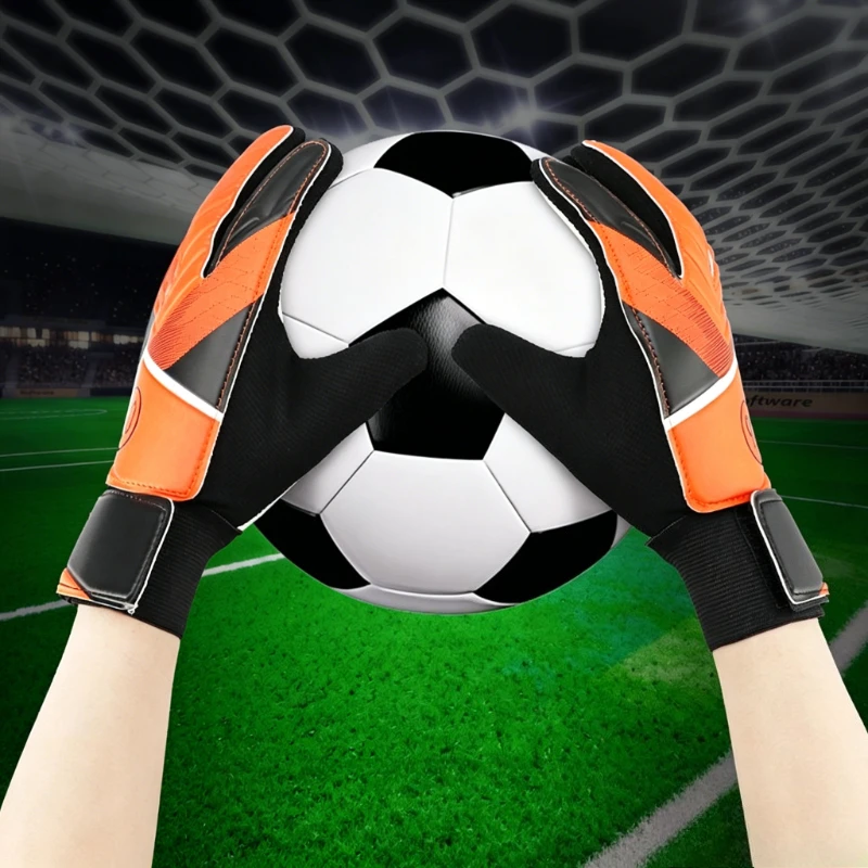 

Anti Slip Football Gloves Kids Soccer Goalkeeper Gloves Latex Anti Collision Hand Protection Sports Gear Outdoor Sports