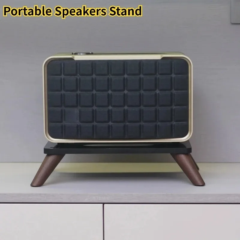Portable Speakers Stand Acrylic Desktop Stand Organizers With AntiSlip Wood Feet For JBL Authentics 200/300/500 Speakers