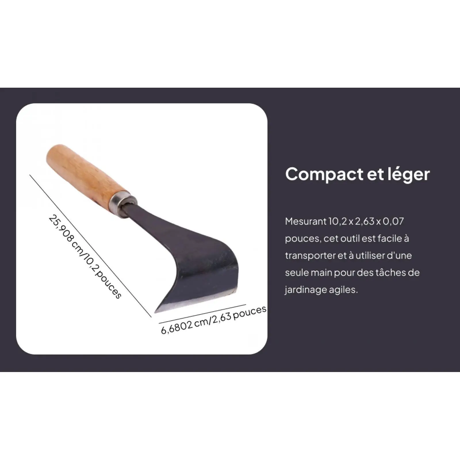 Efficient Bark Scraper Wooden Handle Sharp Steel Shovel Woodworking Hand Tool for Multiuse Tasks