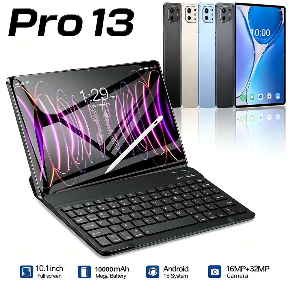 New Sale Original Pro 13 Global Version 2026 New Tablet PC Snapdragon 10.1inch HD Screen 10000mAh 5G Dual Card WiFi