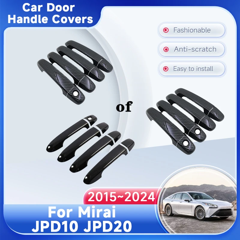 

Door Handle Covers For Toyota Mirai JPD10 JPD20 2015~2024 2016 2017 Exterior Accessories Style Decorate Protective Film Stickers