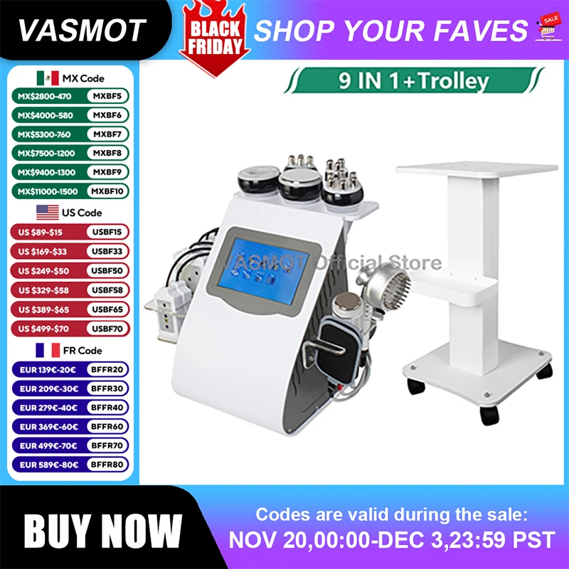 40K Cavitation Machine Ultrasonic Weight Loss Beauty Machine Multi-polar RF Radio Frequency Anti-wrinkle Rejuvenation Skin Lift