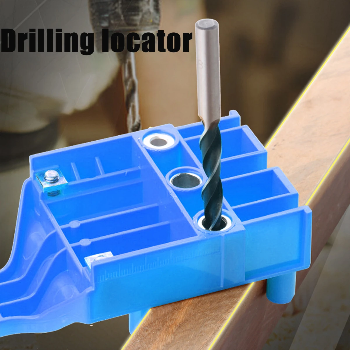 ABS Plastic Handheld 6/8/10mm Woodworking Bit Hole Punch Locator,Blue Drilling Positioner