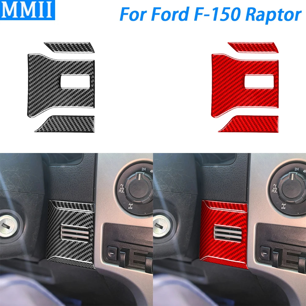 

For Ford F150 Raptor 2009-2014 Real Carbon Fiber Driver Side Dashboard Panel Cover Decorative Car Interior Accessories Sticker