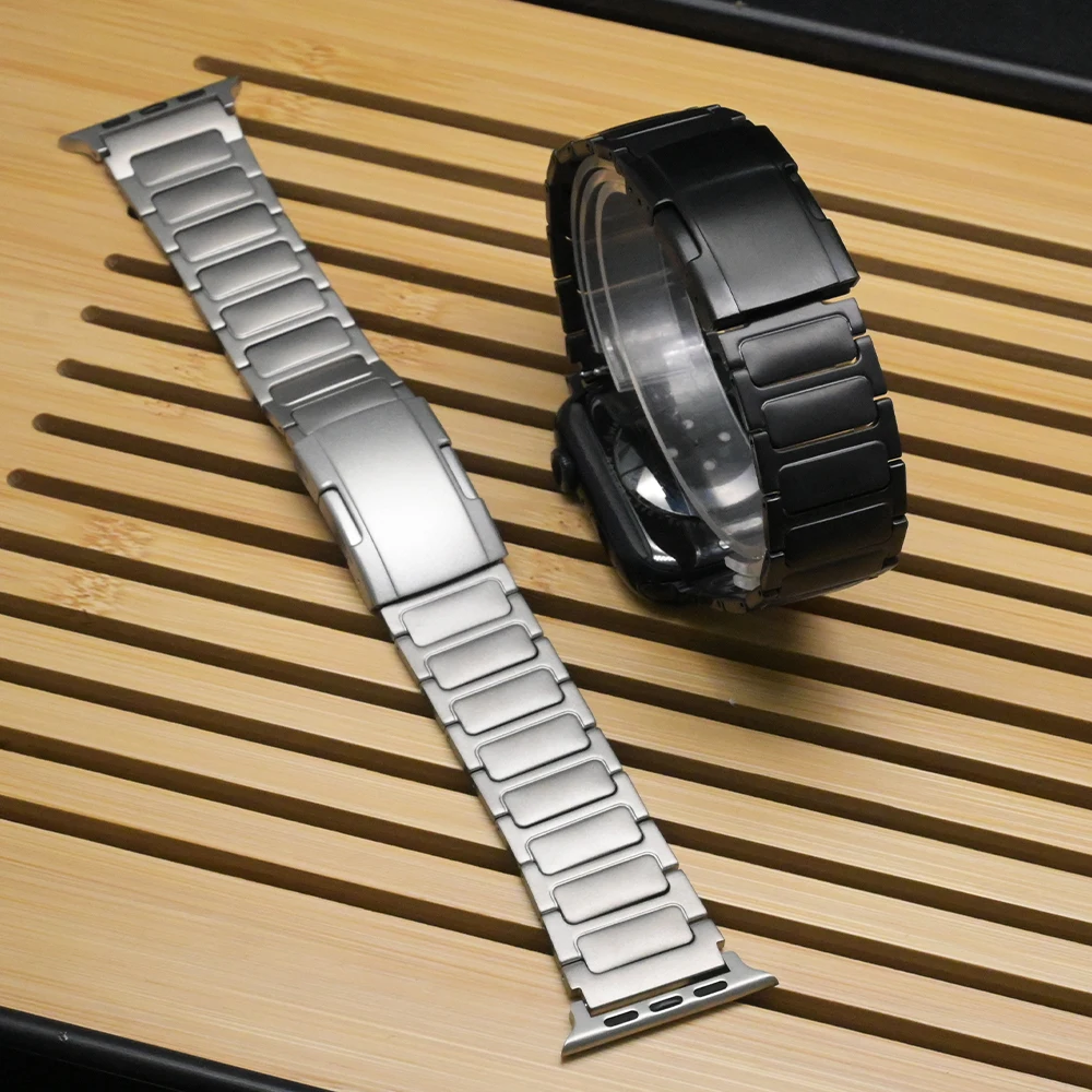apple-watch-ultra2-49mm、iwatch-series9-8-7-45mm、6-5-4-se-44mm対応-高級チタンバンド-メタルビジネスバンド-10mm-46mm