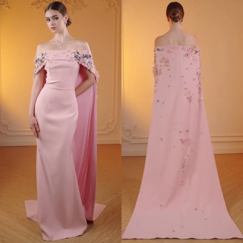 

Customized Pastrol Unisex Jersey Sequined Trumpet Off-the-shoulder Long Dresses Bespoke Occasion Sparkle