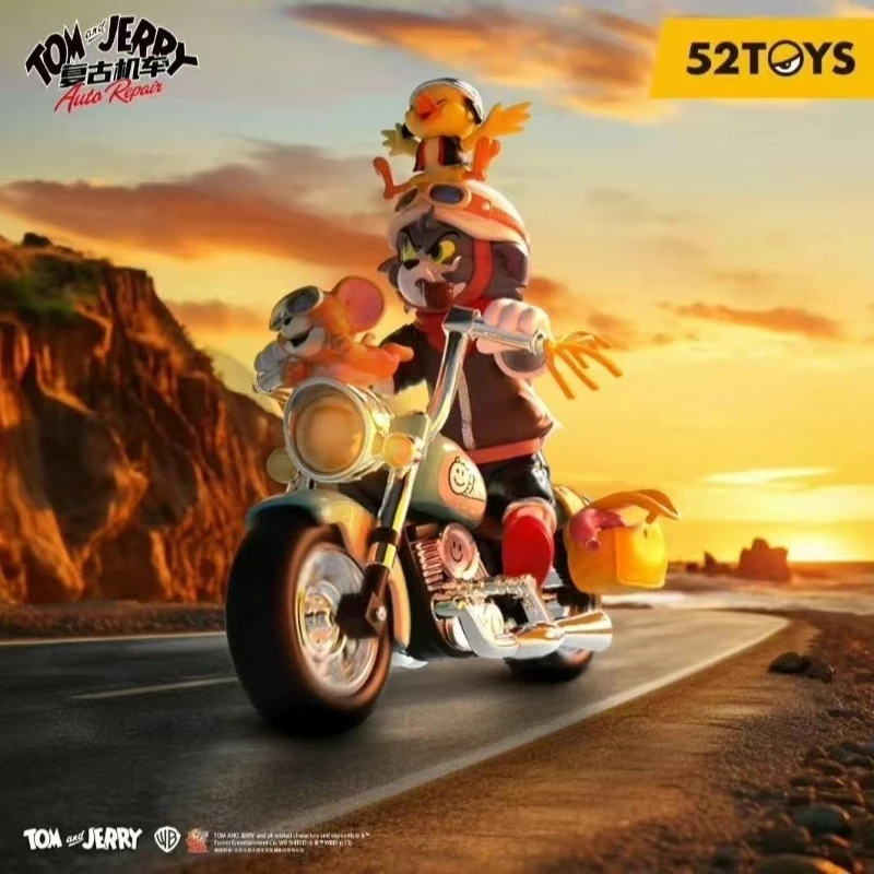 

В наличии 52TOYS 1/12 классические короткие анимированные серии кошка мышь ретро мотоцикл 6 дюймов 18 см полный набор фигурок модель игрушки подарки
