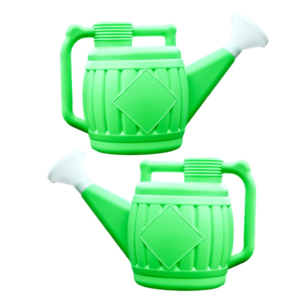 

2Pcs Thickened 5L Green Watering Can Large Capacity Garden Sprinkler Durable Plastic Indoor Outdoor Plant Pot Kettle Bottles