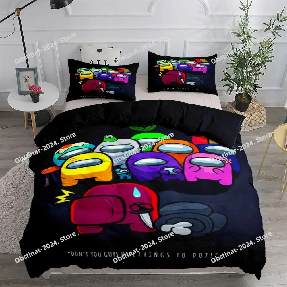

Aliens Game Duvet Cover Set King Queen Double Full Twin Single Size Bed Linen Set