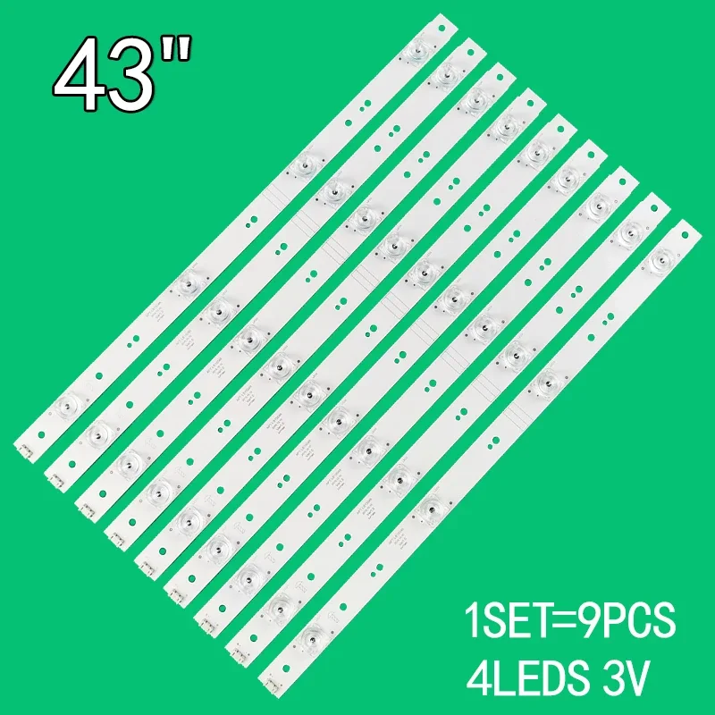 9pcs/1 set 4leds 3v Suitable for Skyworth 43G6 Light Bar APT-LB15046 7779643000-D050 Screen RDL430WY 5800-W43018-0P10\6P00