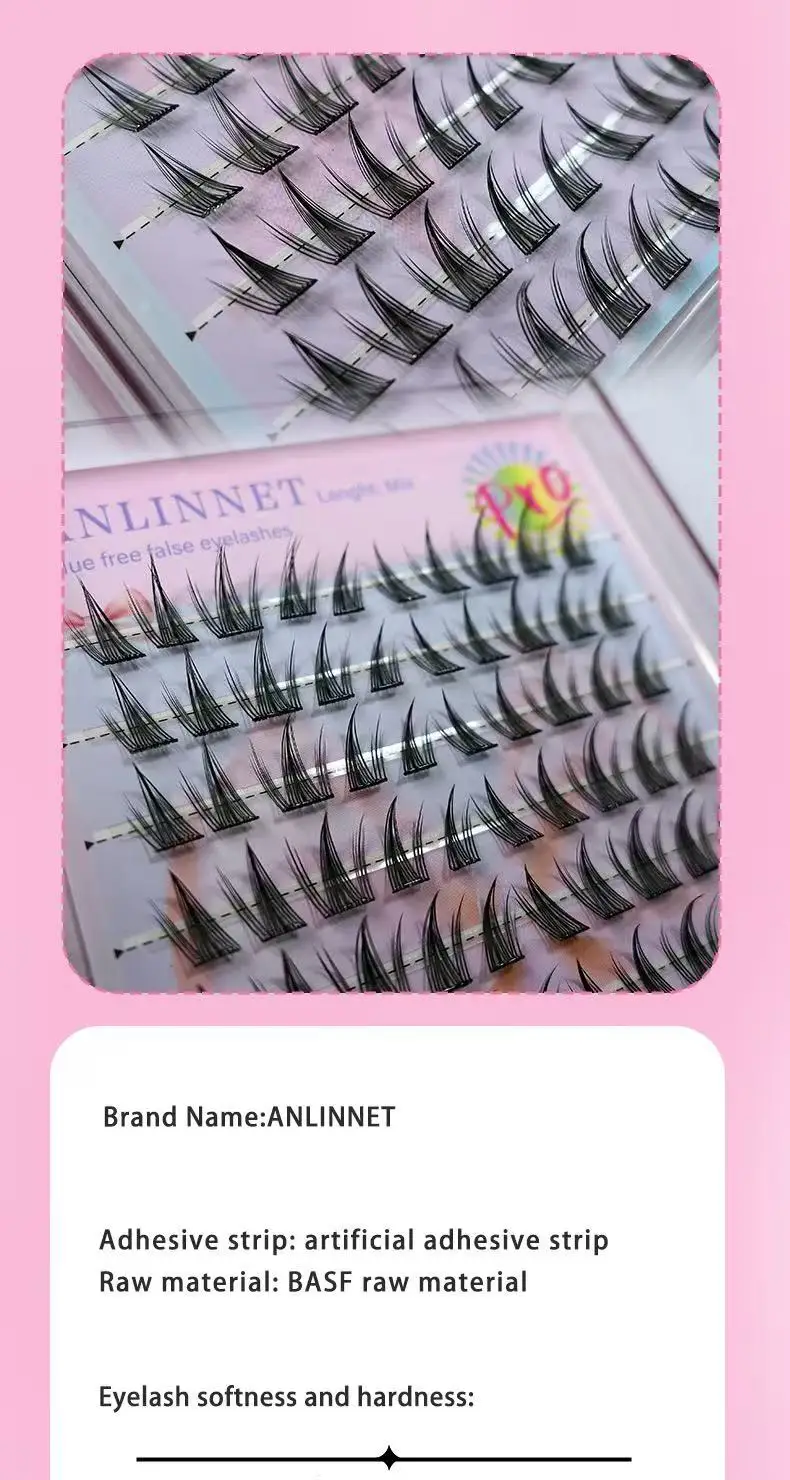10-reihige künstliche Sonnenblumen-Wimpern, selbstklebend, fauler Stil, kein Kleber erforderlich, leicht, weich, tägliches Make-up, Wimpern im Großhandel – Detail 9
