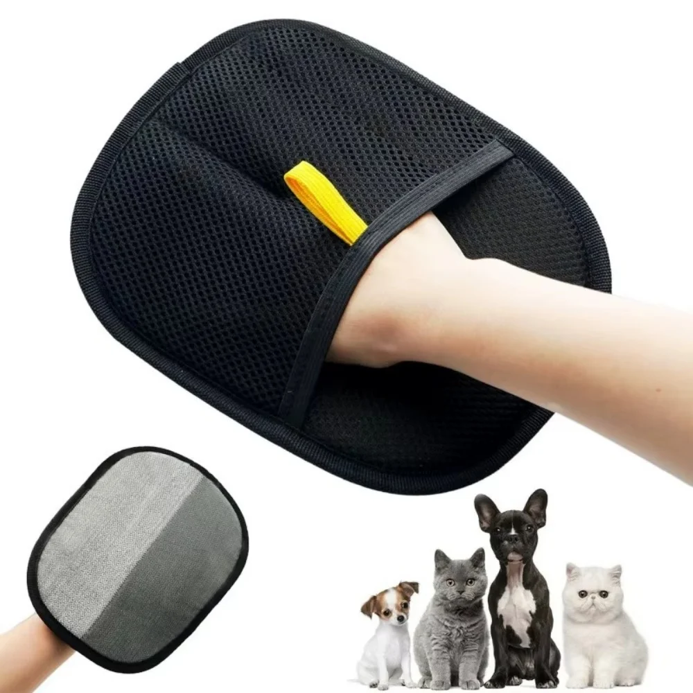 Upgrade Efficient Pet Grooming Gloves Reusable Cat Dog Hair Removal Tool Portable Fur Remover for Pets Sofa Furniture Cleaning