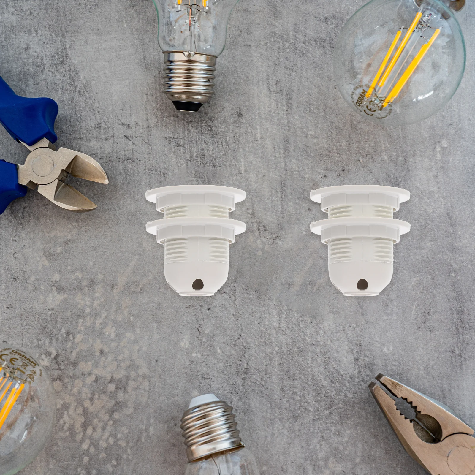 

10Pcs Full Thread Card Type Lamp Holders E27 Screw Base Light Socket for Home Office Study Table Lamp Chandelier Ceiling Fixture