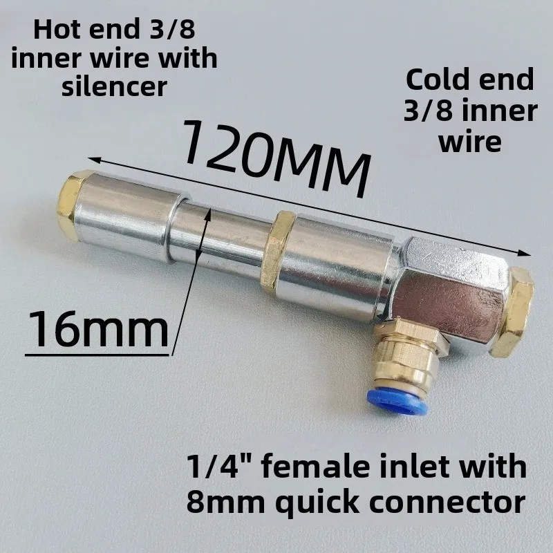 Pneumatic Vortex Tube Cooling Gun Rapid Freezing Refrigeration Cold Air Gun with Flexible Universal Cooling Hose Assembly