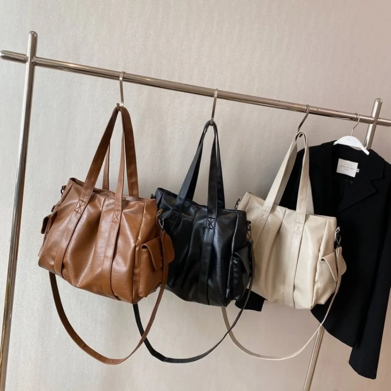 

Trendy Fashion Minimalist Designer Diaper Bags For Women Luxury Leather Large Capacity Elegant Shoulder Bag Simple Stylish