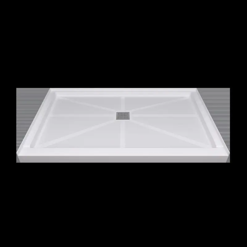 

Solid White Finish Shower Base 60x36 SMC Material - Durable and Stylish Upgrade for Your Bathroom