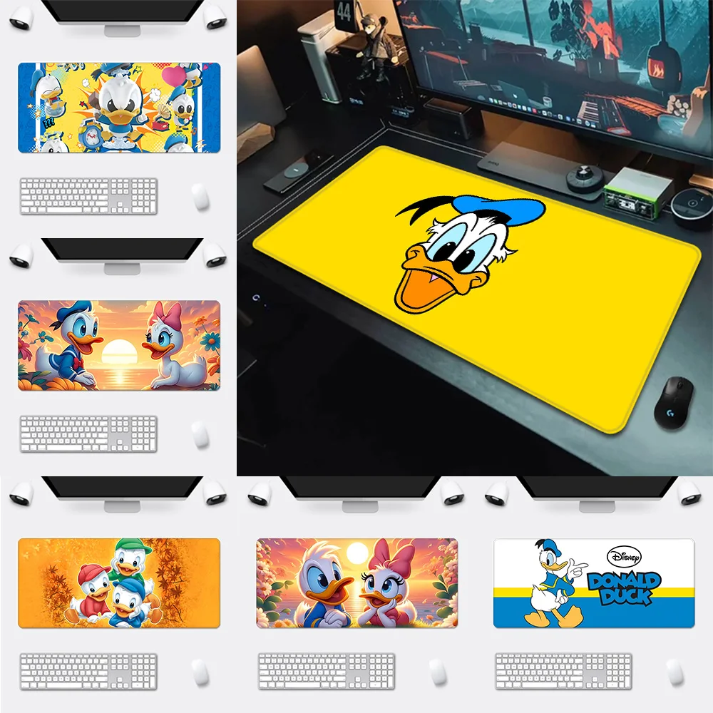 Cartoon Donald Duck Daisy Ducks Couple Mousepad HD Printing Computer Gamers Locking Edge Non-slip Mouse Pad Keyboard PC Desk Pad