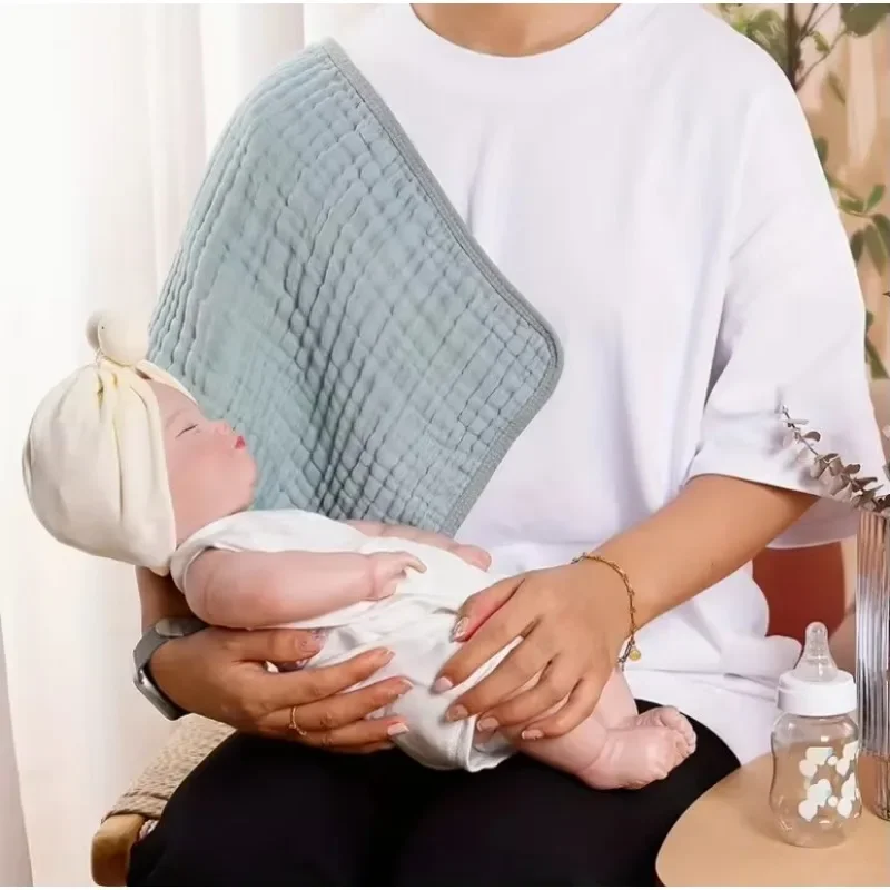 1Pcs Newborn Baby Six Layer Gauze Burping Towel Pure Cotton Edged Washed Shoulder Protector 50x25cm Insulated Spitting Towel