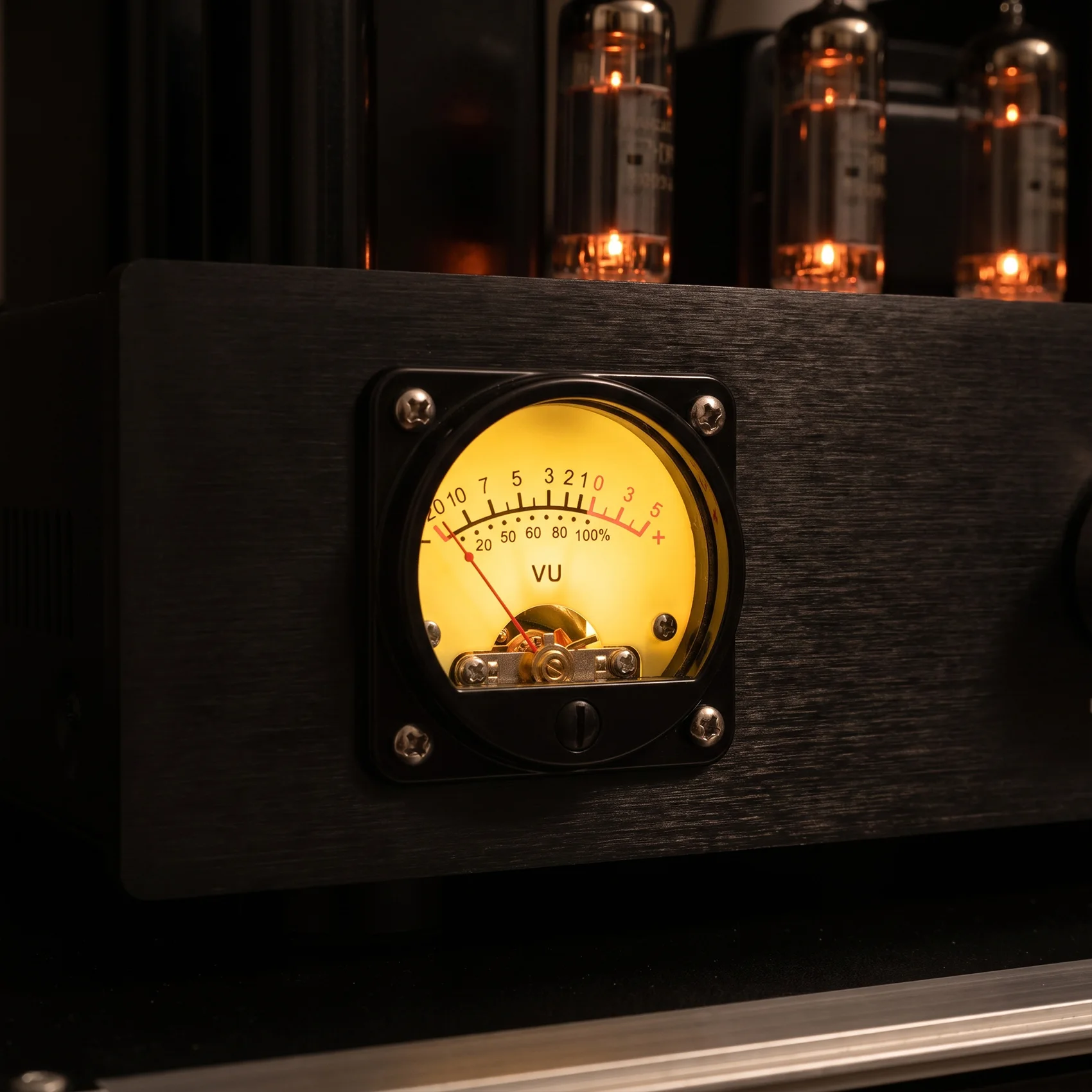 A03F-45Mm VU Meter 500VU Audio Meter With Warm Yellow Backlight Sound Pressure Meter+ VU Level Driver Board DC/AC 6-12V Input