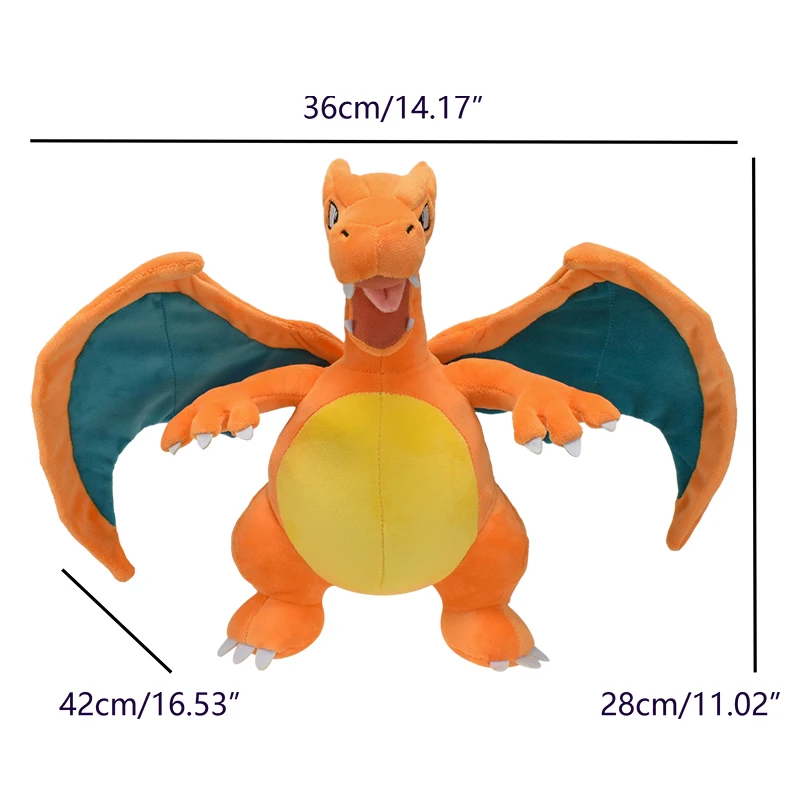 Charizard Pokemon Charizard X Y Plush Toys Dragonite Cartoon&Cute Firedragon Stuffed Dolls Throw Pillow Birthday Gift For Kids