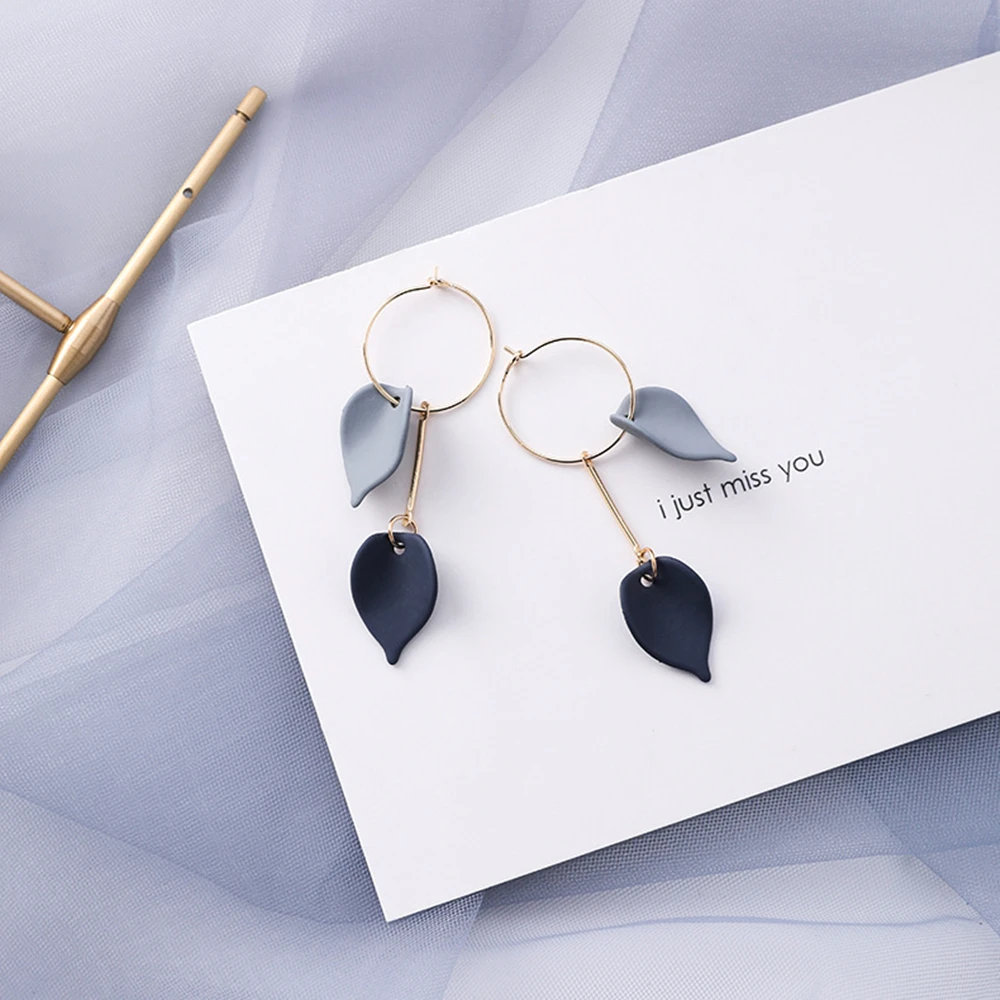 Makersland Geometric Women Earrings Blue Series Trendy Female Jewelry Accessories Gifts Korean Simple Fashion Earrings Wholesale