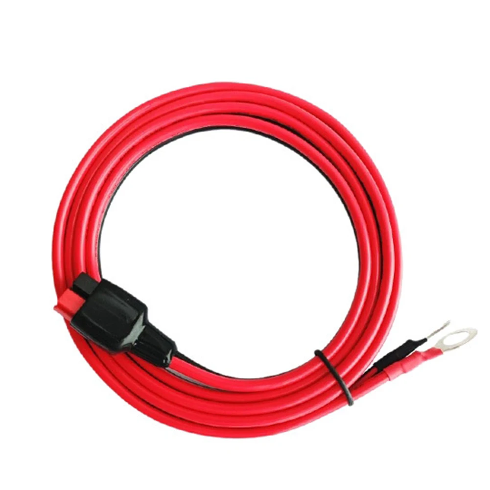 45A Connector To O For Ring Terminal Cable 10AWG Tinned Copper Wire For Solar Panel For Battery Po/wer Station Red Black