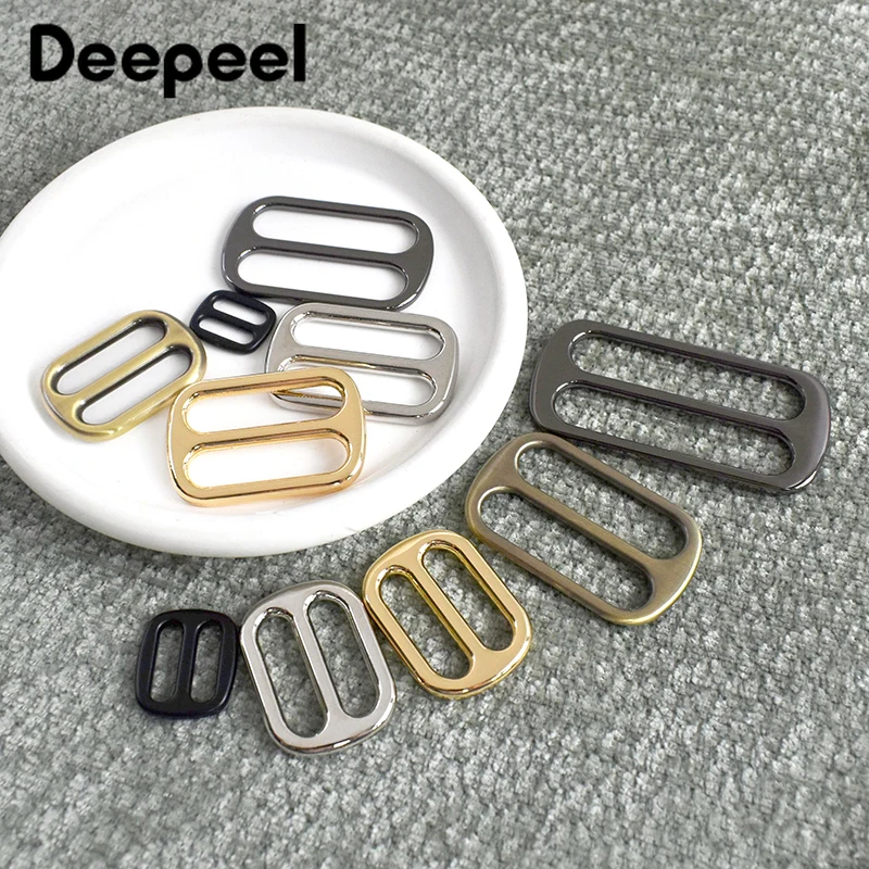 

10Pcs 12-50mm Metal Tri-Glide Slider Buckles Backpack Strap Adjust Loops Clasp Webbing Belt Sling Ring Hook DIY Bag Accessories