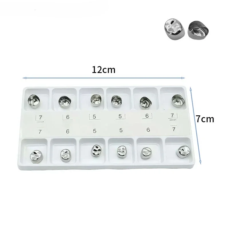 1Box Dental Preformed Metal Crown For Adult Kids Primary Molar Teeth  Stainless Steel Temporary Crowns Dentistry Therapy Tools