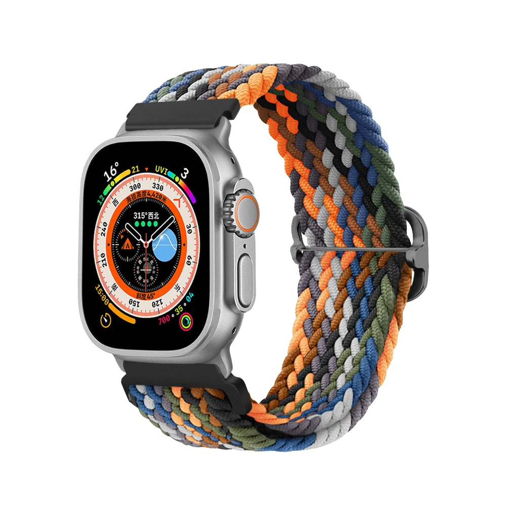 

Braided Solo Band For Apple Watch Strap 45mm 49mm 44mm 42mm 41mm 40mm Nylon Correa Bracelet iWatch series 9 7 SE 6 8 5 Ultra 4 3