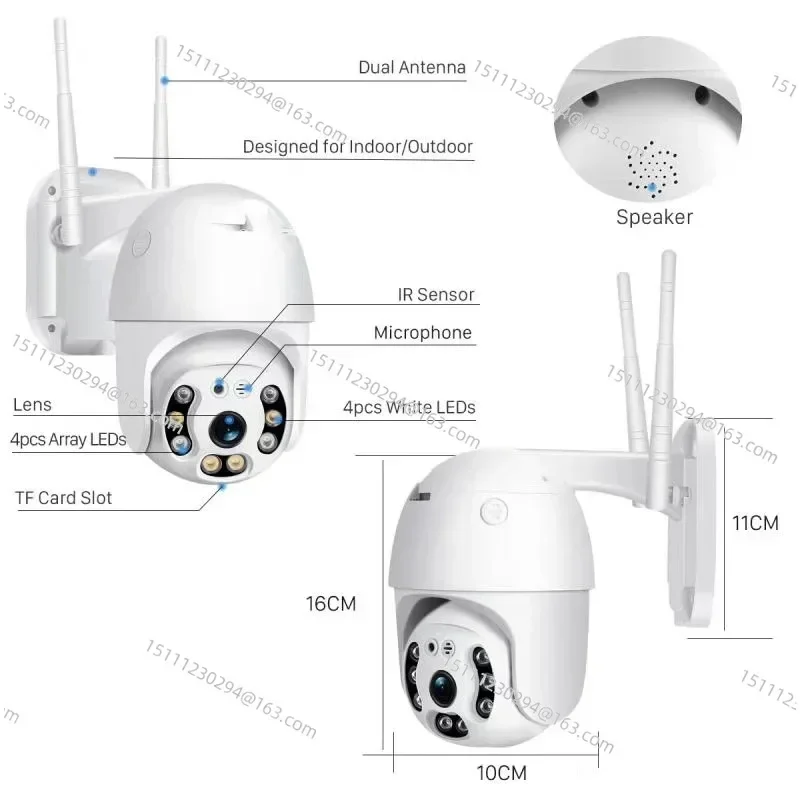 

WiFi Outdoor Waterproof Ball Machine 1080P Wireless Network Camera Mobile Alarm Remote Monitoring