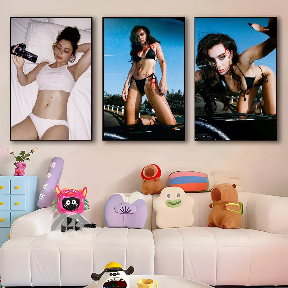 ملصق Charli Xcx Singer Speed Drive ملصق فني ذاتي اللصق مقاوم للماء ملصق جداري لغرفة المقهى والبار #1