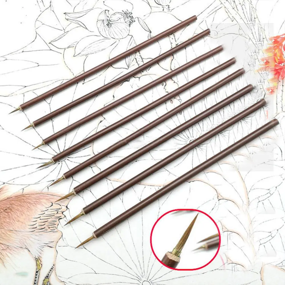 N1N Art Oil Painting Weasel Hair Brush Pen Paint Brush Hook Line Pen Calligraphy Brush