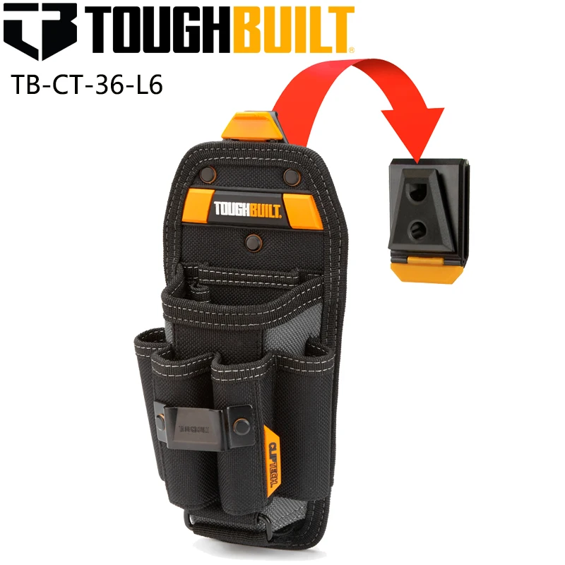 TOUGHBUILT TB-CT-36-L6 Technician 6-Pocket Pouch Durable Large Multi-Functional Tool Bag With 6 Pockets Power Tool Accessories