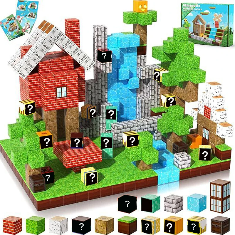 2026 NEW Magnetic Blocks Game Mine Magnet Worlds DIY Toys For Boys Girls STEM Montessori Sensory Cubes Game Toys Gifts view 6