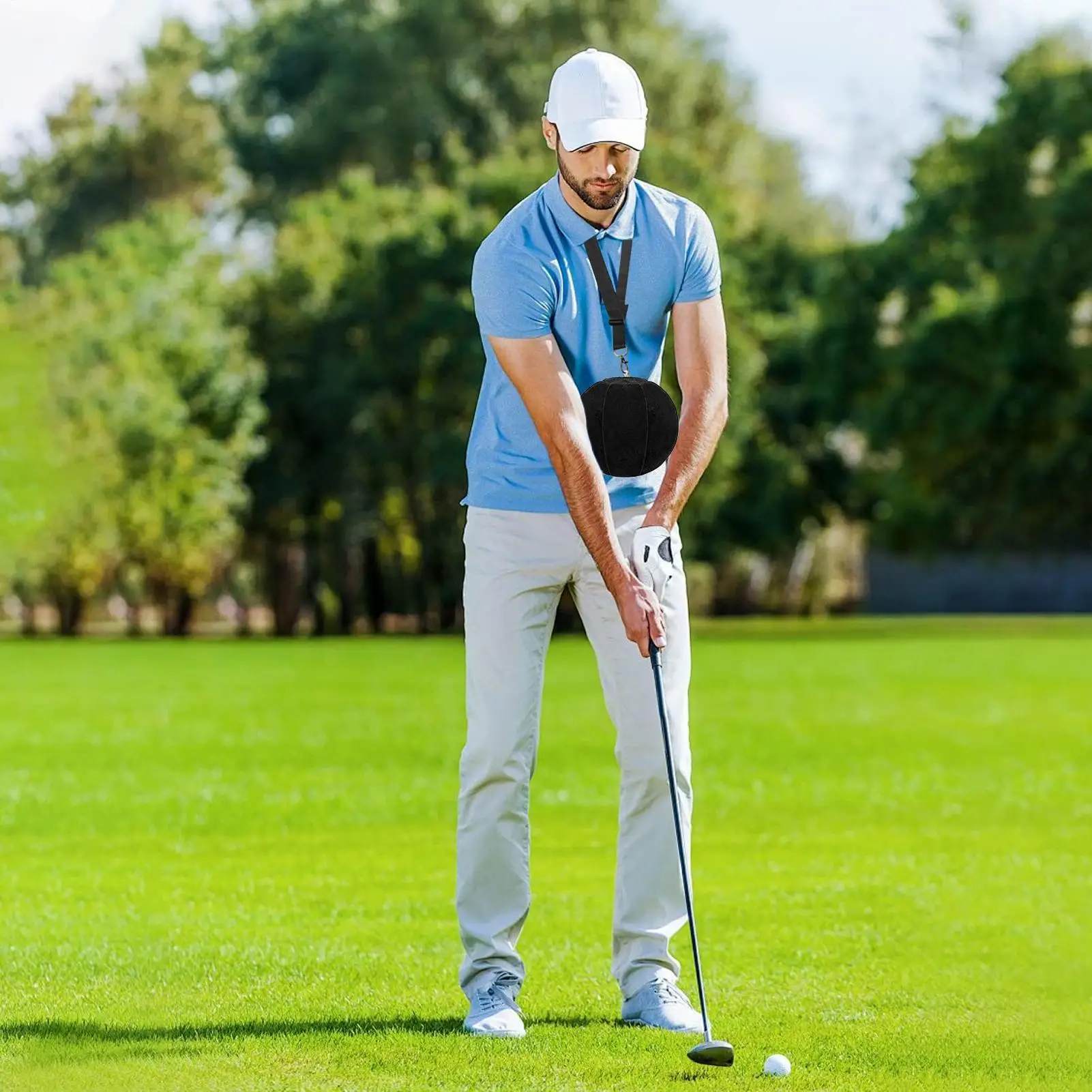 

Тренажер для качелей для гольфа, надувной умный мяч, тренировочное пособие для гольфа для начинающих, корректор осанки, легкий вес для